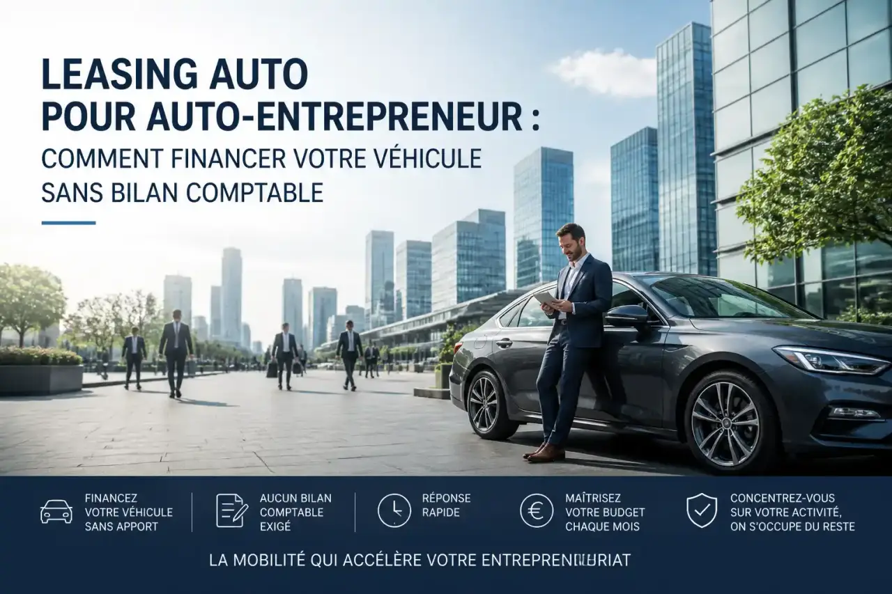 Leasing auto pour auto-entrepreneur : comment financer votre véhicule sans bilan comptable