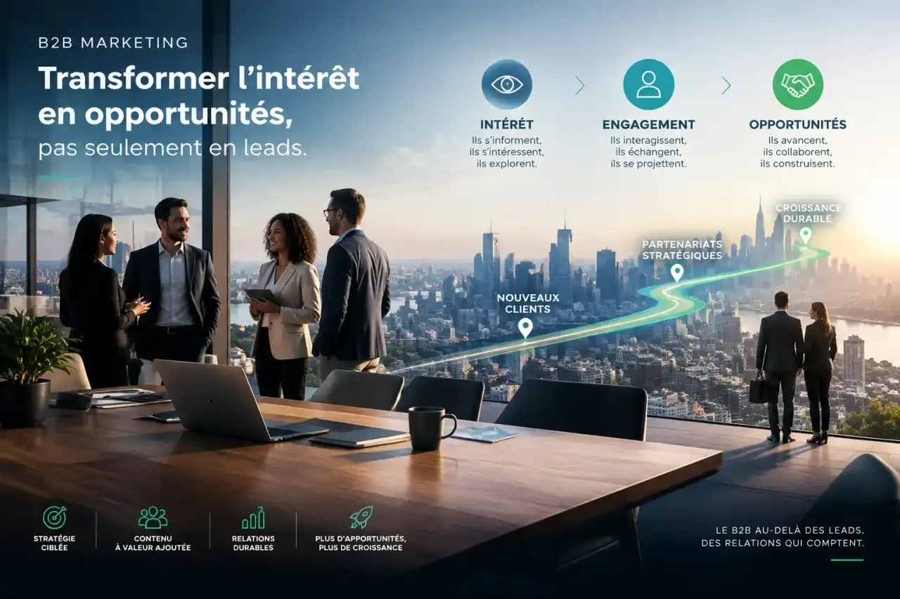 B2B marketing : transformer l’intérêt en opportunités, pas seulement en leads