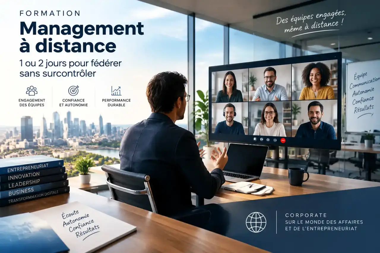 Formation management à distance : 1 ou 2 jours pour fédérer sans surcontrôler